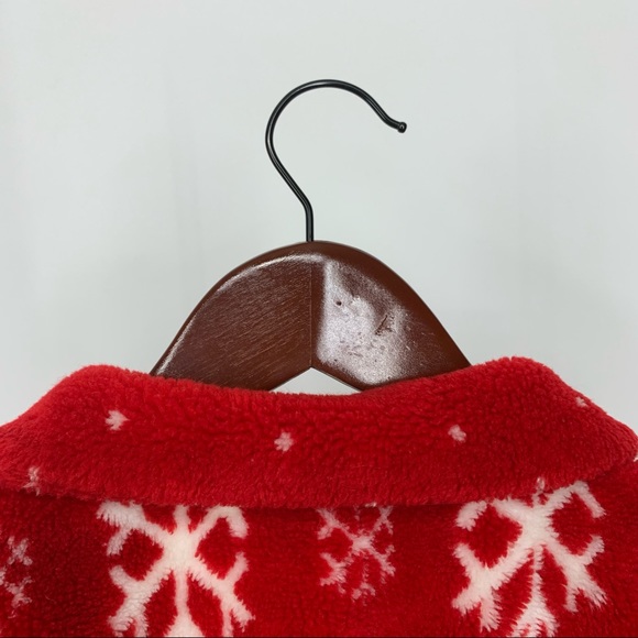 Vintage Art Unlimited Sportswear Winter Landscape Tree Snowflake Teddy Shacket - Picture 10 of 14